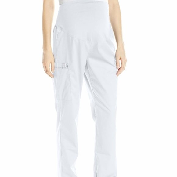WONDEEWINK WHITE MATERNITY SCRUB PANTS SIZE L - Picture 1 of 2